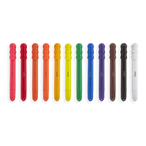 Creioane cu gel pentru geam si sticla, Rainy Dayz, set 12 culori lavabile - poza 4