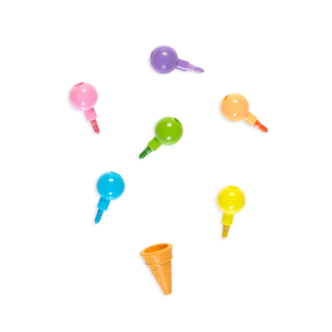 Creioane intercalate si radiera parfumata Rainbow Scoops - poza 4