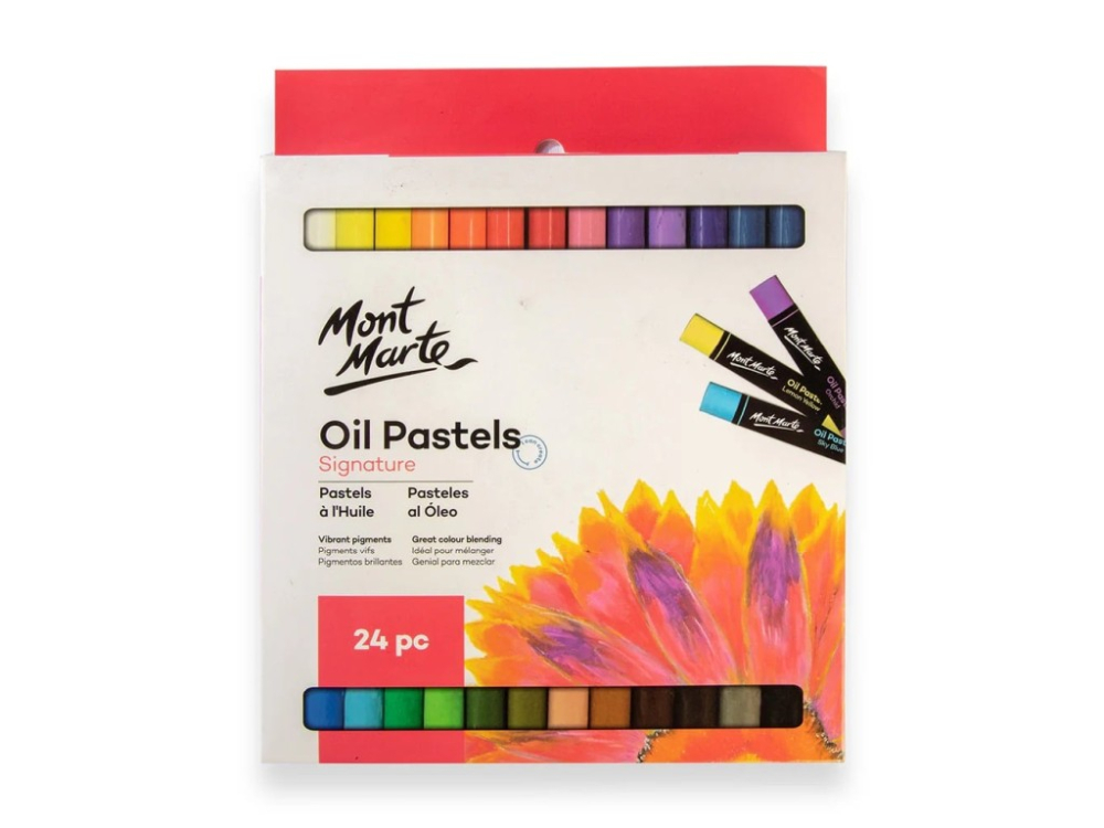 Creioane Oil Pastel Mont Marte 24 culori set