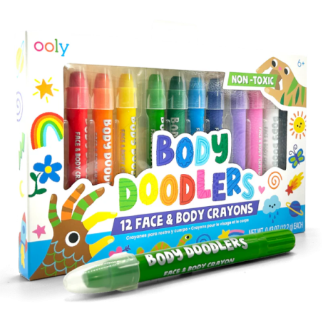 Creioane pictura pentru fata si piele, Body Doodlers, set de 12 - poza 2