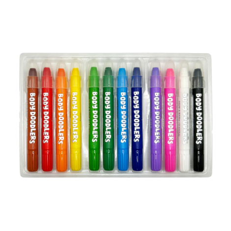 Creioane pictura pentru fata si piele, Body Doodlers, set de 12 - poza 4