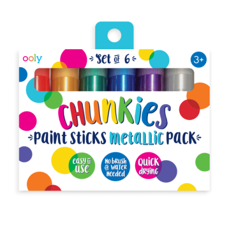 Creioane tempera solida Chunkies culori metalice, 6 bucati - poza 1
