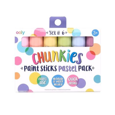 Creioane tempera solida Chunkies culori pastel, 6 bucati - poza 1
