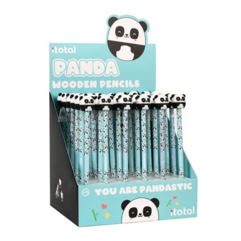 Creion HB, din lemn, design panda - poza 1