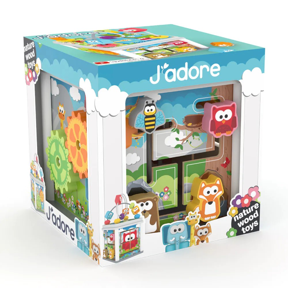Cub de activitati din lemn pentru bebelusi J Adore - poza 2