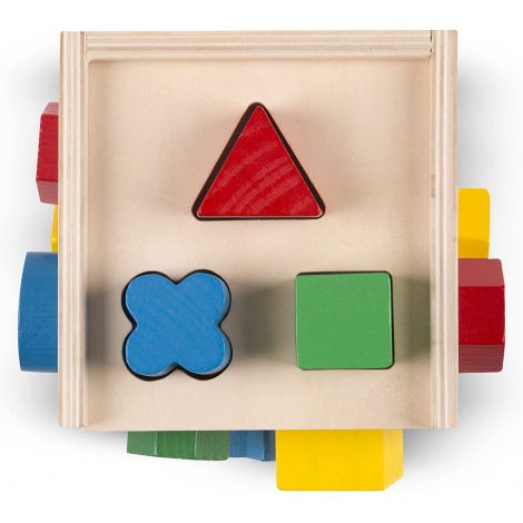 Cub din lemn cu forme de sortat Melissa and Doug 575 - poza 3