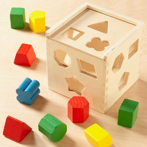 Cub din lemn cu forme de sortat Melissa and Doug 575 - poza 4