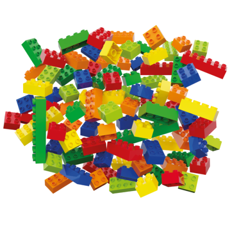 Cuburi colorate de construit Hubelino tip lego (120 piese) - poza 3