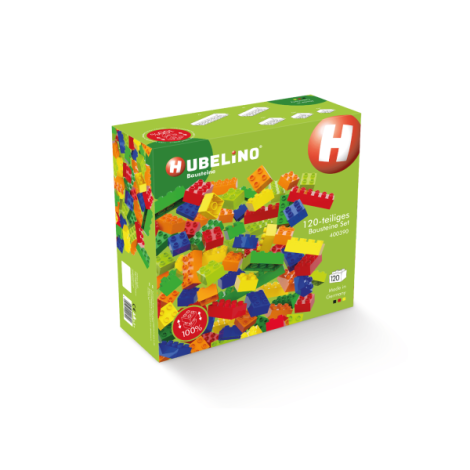Cuburi colorate de construit Hubelino tip lego (120 piese) - poza 5
