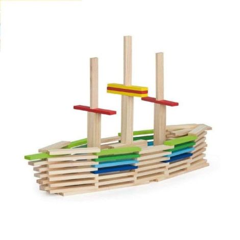Cuburi creative din lemn 250 buc, Viga Toys - poza 3