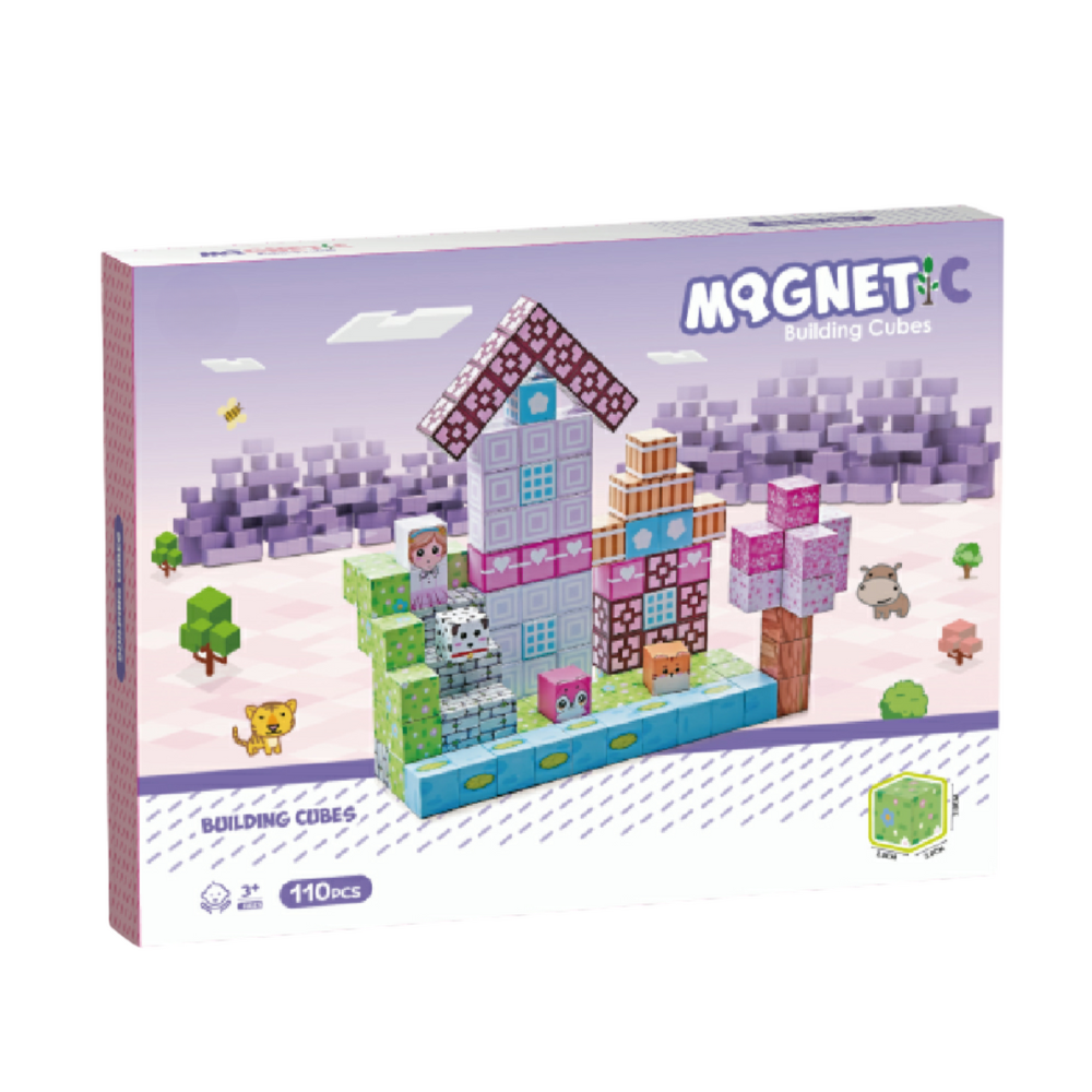 Cuburi magnetice - Universul printeselor 110 piese (2 cm)