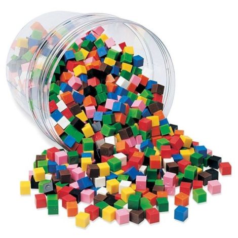 Cuburi multicolore (1cm) - poza 1