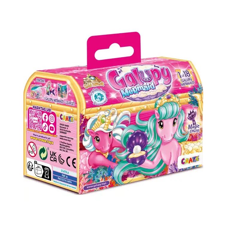 Cufar cu unicorn sirena surpriza Craze Galupy - poza 4