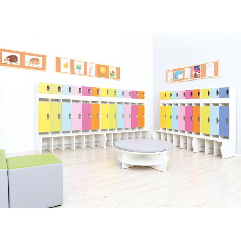 Cuier vestiar alb cu 6 compartimente si usi Pastel - poza 2
