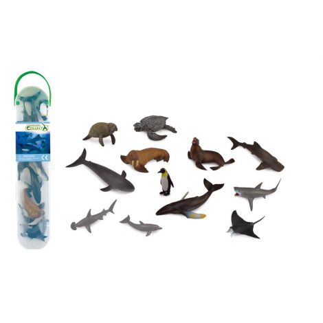 Cutie cu 12 minifigurine Animale marine Set 1 - poza 1