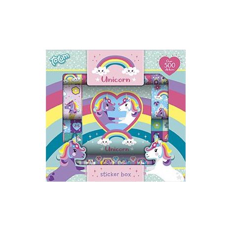Cutie cu abtibilduri cu unicorni, pe rola - poza 2