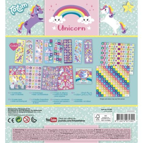 Cutie cu abtibilduri cu unicorni, pe rola - poza 3