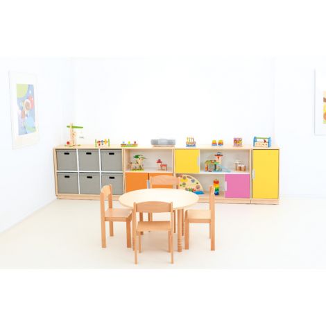 Cutie de depozitare textila pliabila, cu capac, 35,5 x 34,5 x 35 cm, culoare gri - poza 5