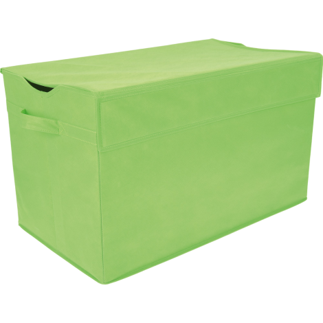 Cutie de depozitare textila pliabila, cu capac, 60 x 35 x 35 cm, culoare verde deschis - poza 1