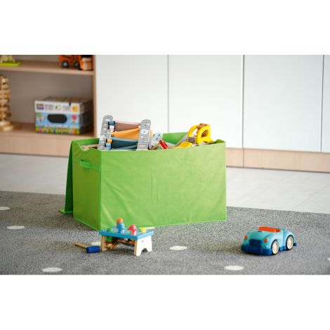 Cutie de depozitare textila pliabila, cu capac, 60 x 35 x 35 cm, culoare verde deschis - poza 2