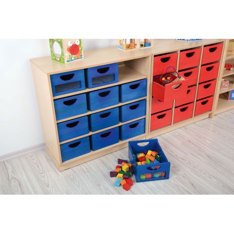 Cutie depozitare inalta din lemn de fag – orange - Flexi - poza 2