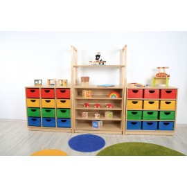 Cutie depozitare inalta din lemn de fag – verde - Flexi - poza 5