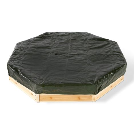 Cutie hexagonala din lemn pentru nisip Treasure Beach 104x104 cm, cu prelata - poza 4