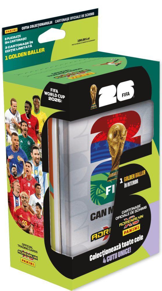 Cutie metalica Mega Tin Panini FIFA World Cup Adrenalyn XL 2026