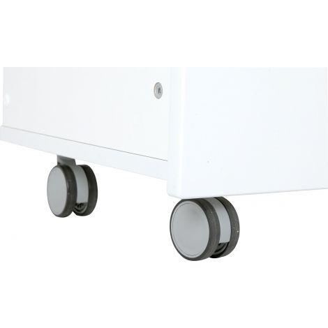 Cutie mica pe roti pentru dulap Quadro alb - poza 3