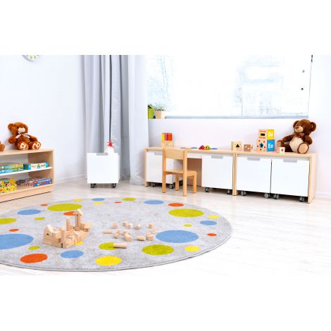 Cutie mica pe roti pentru dulap Quadro alb - poza 5