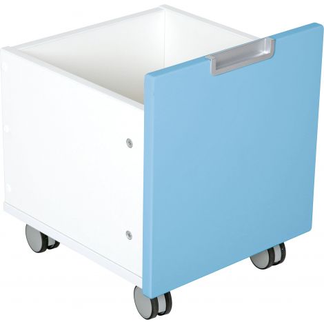 Cutie mica pe roti pentru dulap Quadro bleu - poza 1