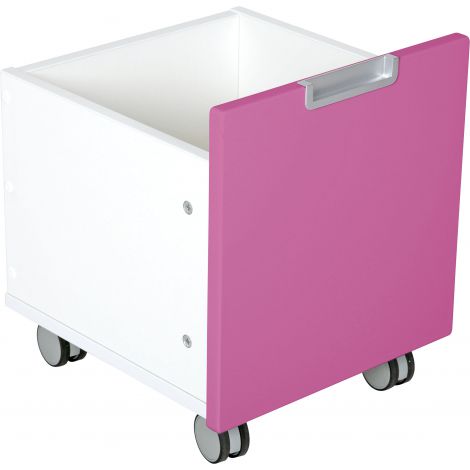 Cutie mica pe roti pentru dulap Quadro roz inchis
