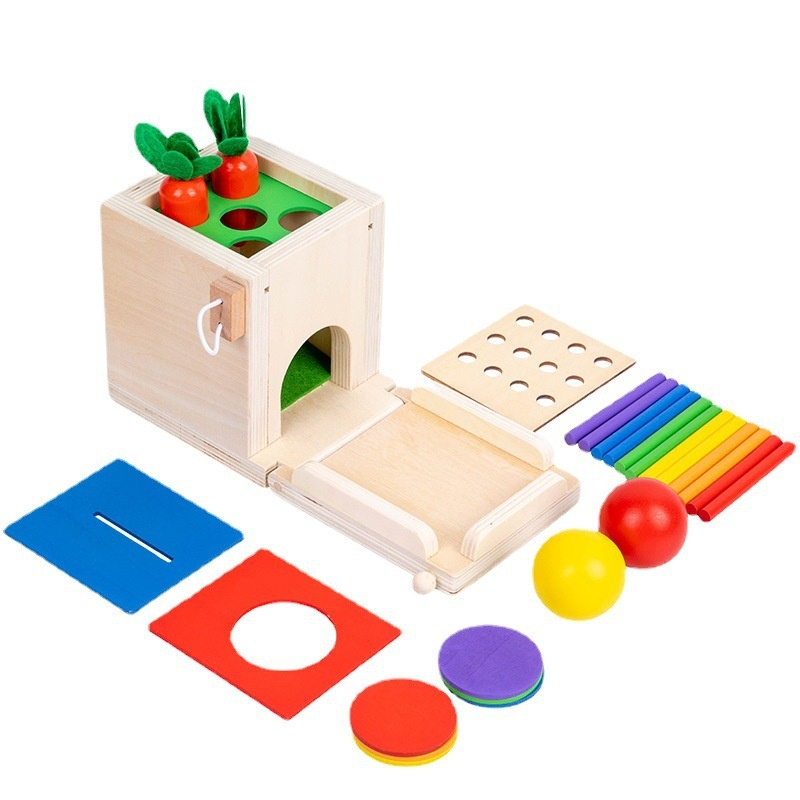 Cutie Montessori 4 in 1 pentru coordonare si motricitate
