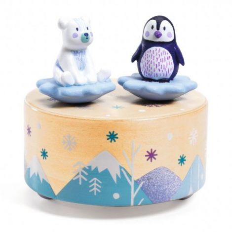 Cutie muzicala magnetica Djeco, Dansul pinguinului cu ursuletul - poza 1