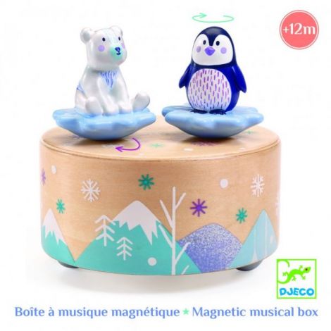 Cutie muzicala magnetica Djeco, Dansul pinguinului cu ursuletul - poza 2