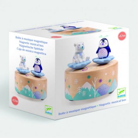 Cutie muzicala magnetica Djeco, Dansul pinguinului cu ursuletul - poza 3
