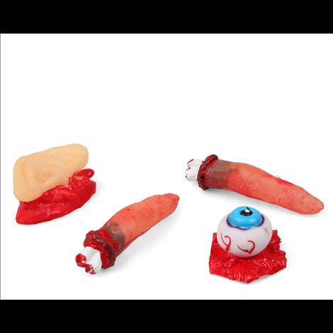 Decor halloween degete, ureche, ochi latex - poza 1