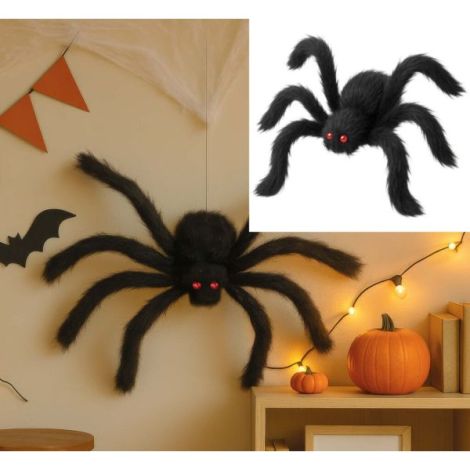 Decor paianjen negru 90 cm - poza 4
