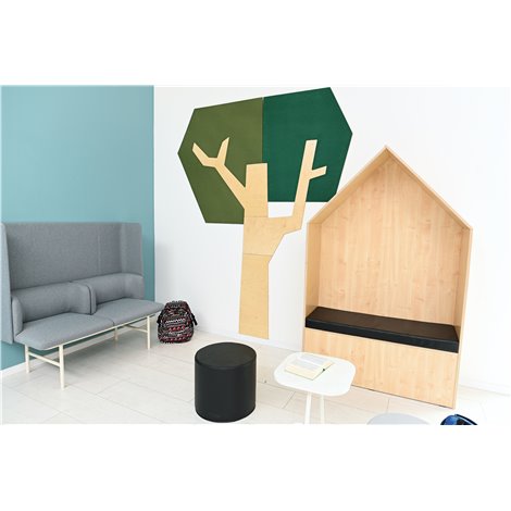 Decor perete 197,7 x 245 cm, copac coroana unghiulara, ideal crese, sali de asteptare, cabinete pediatrie, gradinite - poza 2
