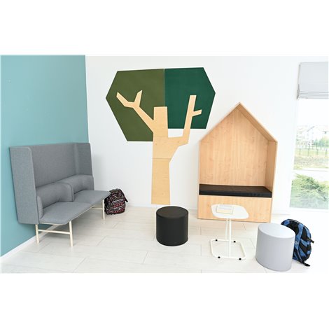 Decor perete 197,7 x 245 cm, copac coroana unghiulara, ideal crese, sali de asteptare, cabinete pediatrie, gradinite - poza 3