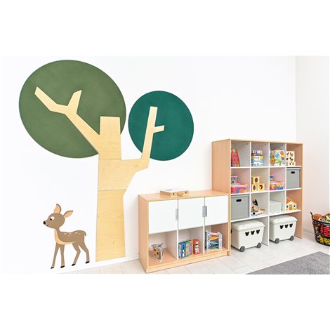 Decor perete 216 x 245 cm, copac coroana rotunda, ideal crese, sali de asteptare, cabinete pediatrie, gradinite - poza 2