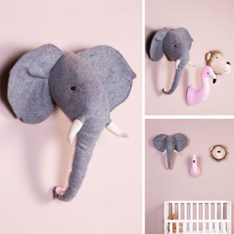 Decoratiune perete Childhome 15x28x36 cm, Elefant - poza 3