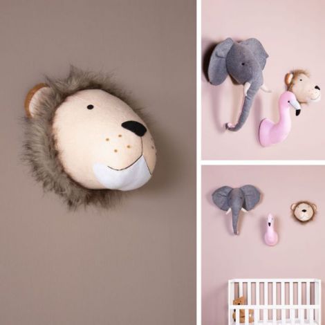 Decoratiune perete Childhome 15x28x36 cm, Leu - poza 3