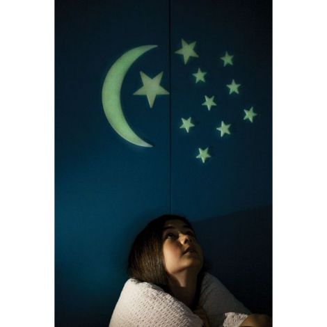 Decoratiuni de perete fosforescente - Luna si stele - poza 4