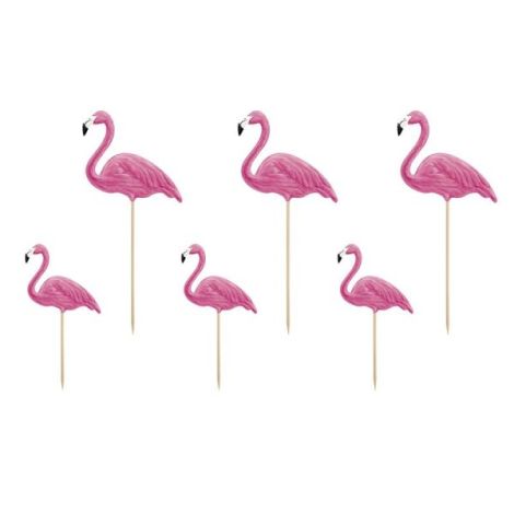 Decoratiuni flamingo 6 buc