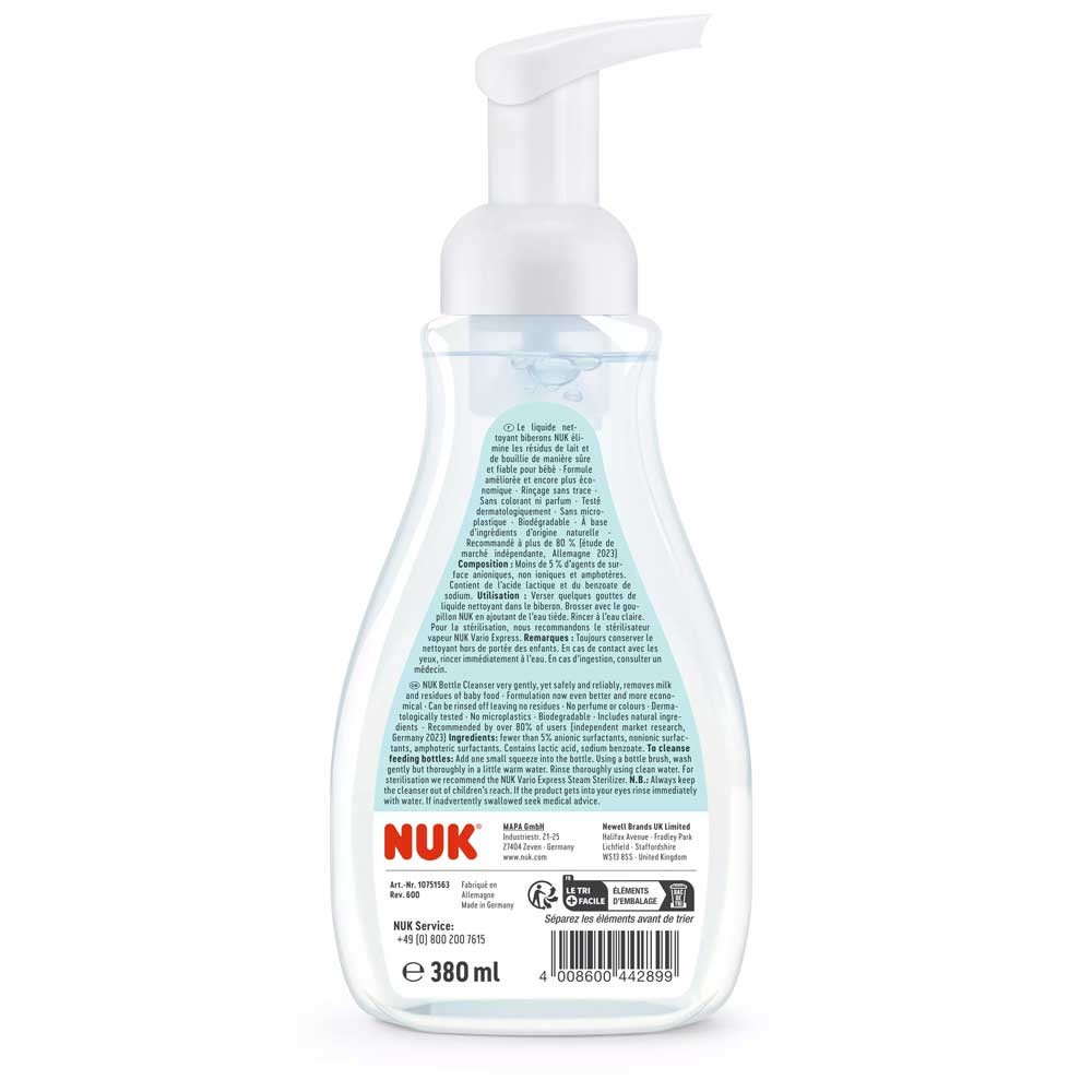 Detergent lichid NUK pentru accesorii bebelusi cu dozator spuma - poza 2