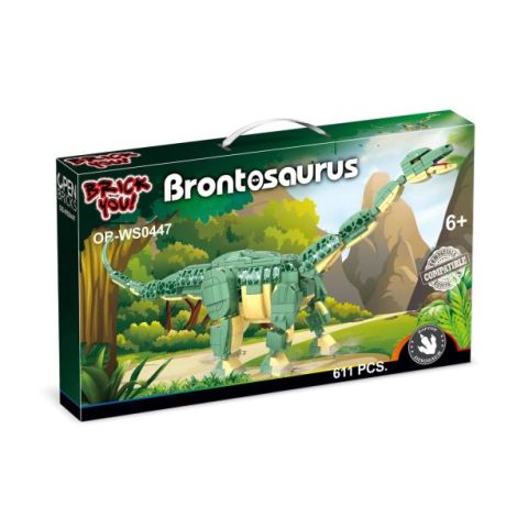 Dinozaur de jucarie - Set constructie Brontozaur (611 piese) - poza 1