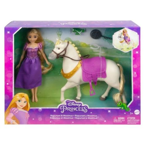 Disney Princess Set Papusa Rapunzel Si Calul Maximus - poza 1
