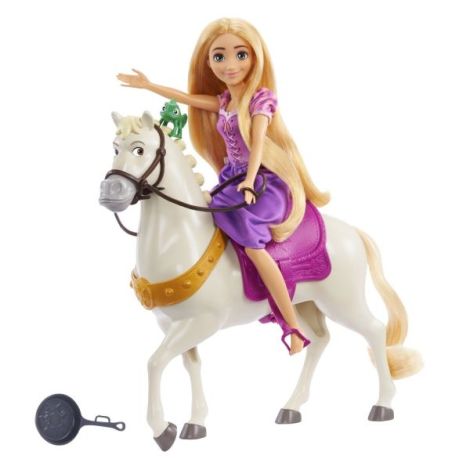 Disney Princess Set Papusa Rapunzel Si Calul Maximus - poza 2