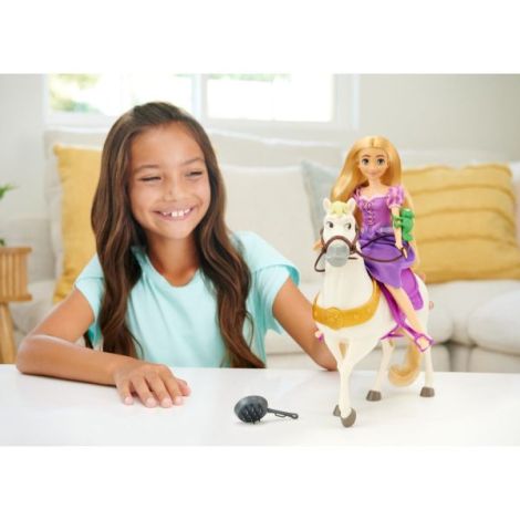 Disney Princess Set Papusa Rapunzel Si Calul Maximus - poza 3